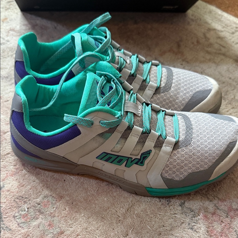 Inov-8 Women's Teal and Gray Athletic Shoes